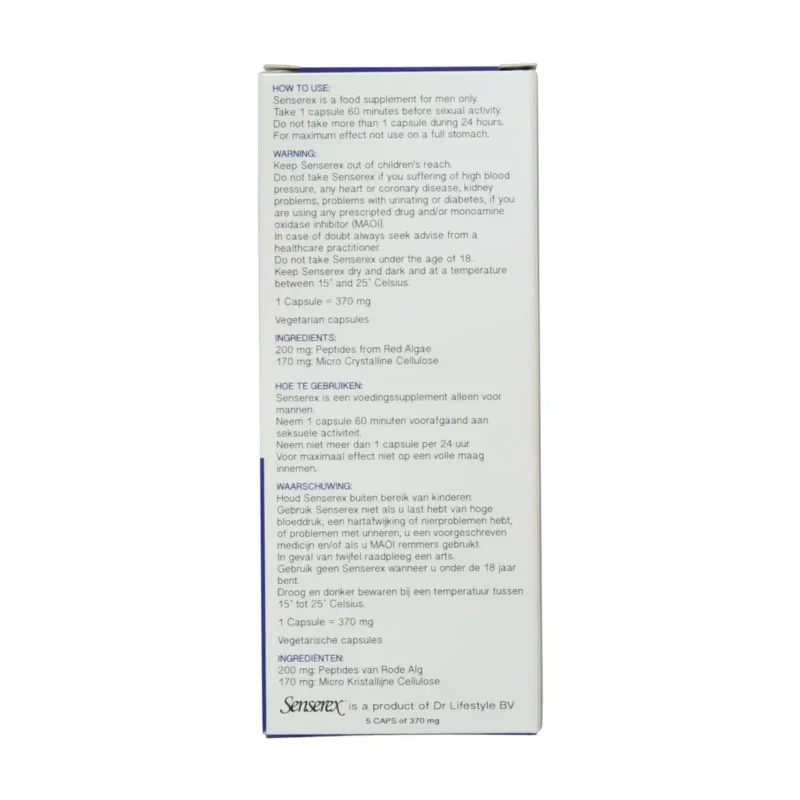 Senserex 5 Kapseln Ruckseite